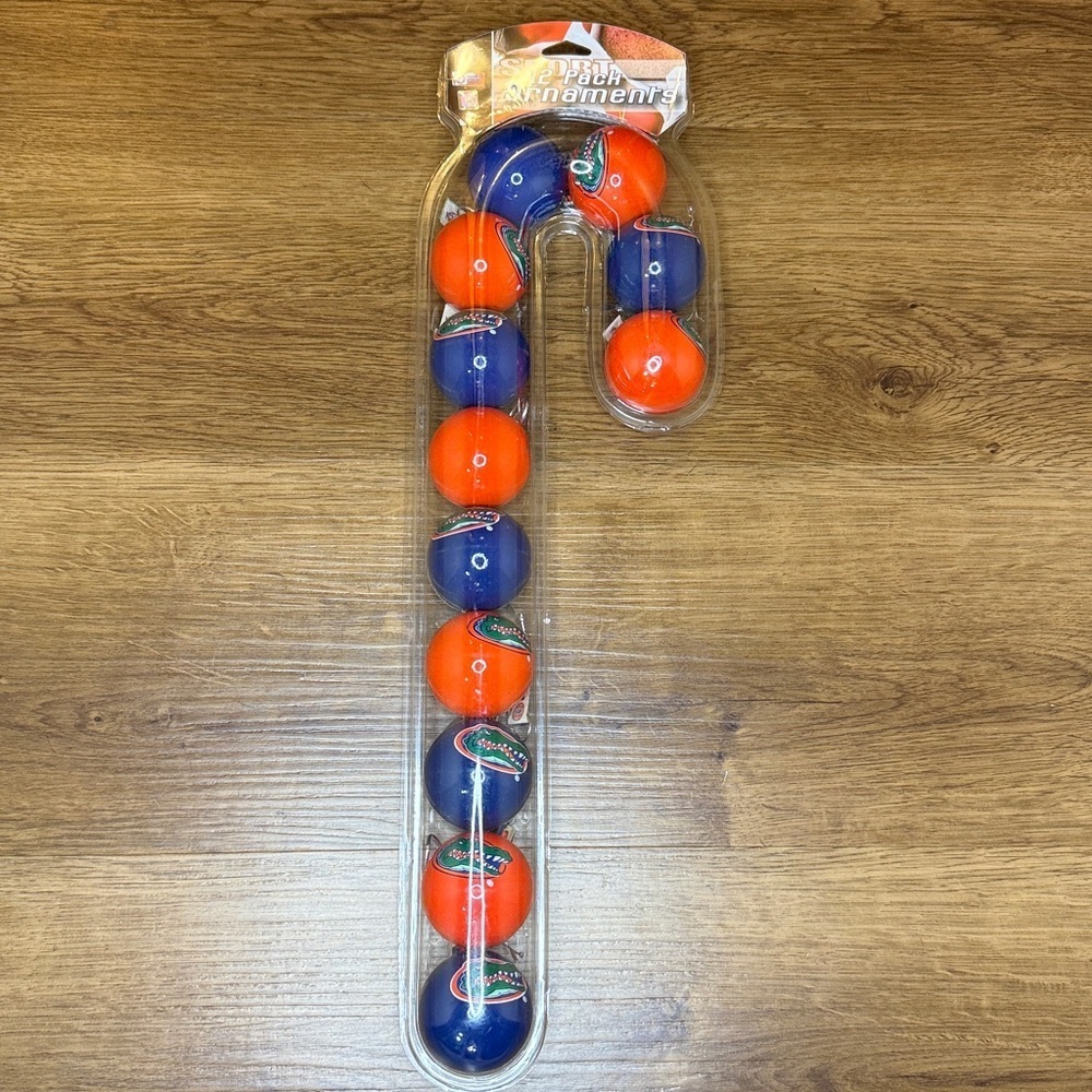 Florida Gators Forever Collectibles Team Logo 2” 12 pack Ornaments Blue Orange